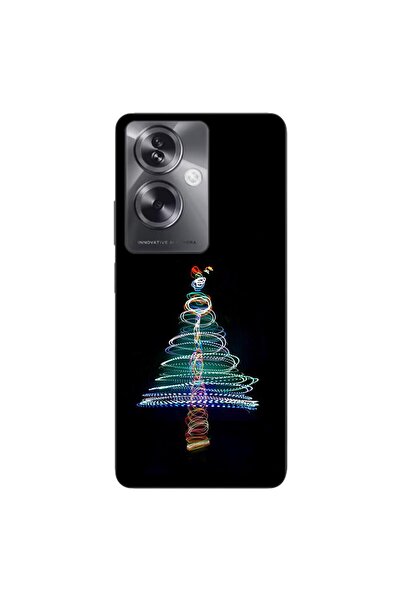 OEM Husa compatibila cu Oppo A79 5G Silicon Gel Tpu Model Craciun Brad Neon