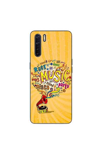 OEM Калъф, съвместим с Oppo A91, силиконов гел TPU, с десен Музика на грамофон