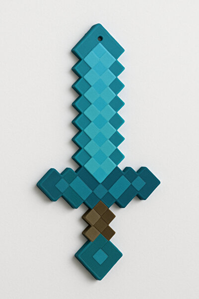 GAME SHOT Minecraft Piksel Kılıç Duvar Dekoru 3D Baskı Plastik
