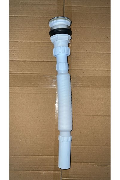 Viaypi Basmalı Pop-up Körüklü Lavabo Gider Sifonu Plastik - Çap: 6.5cm