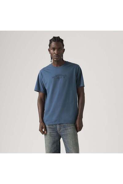 Levi's Ανδρικό Χαλαρό Μπλε Μπλουζάκι A2082-0368