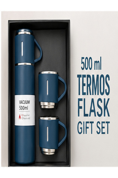 NO BRAND Θερμός με μόνωση κενού με 3 κούπες των 500 ml