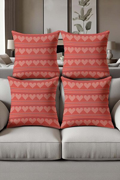 Dolce Mariee Digital Printed Soft Textured 4-Piece Throw Pillow Cover Set Krl...