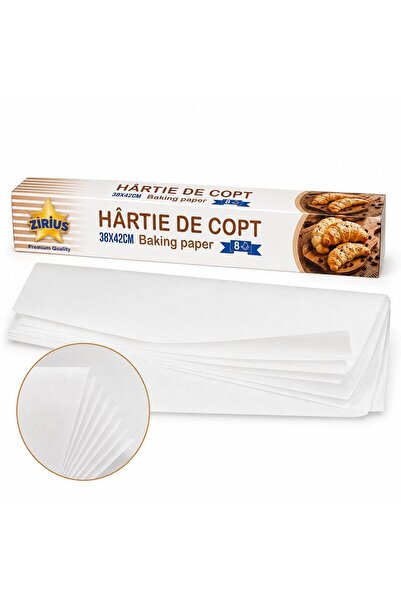 zirius Pre-cut Baking Paper, Premium, Set of 8 Sheets Multipack