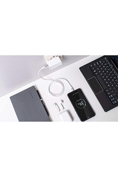 Rebel Cablu USB Comp USB-A - USB-C 1 m Bia≈Çy (RB-6001-100-W)