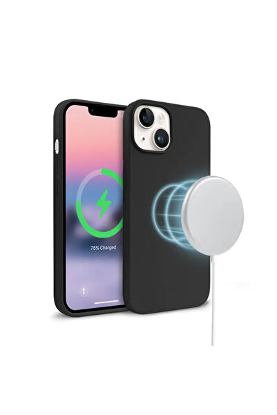 Crong Husă Magnetică Colorată - Etui iPhone 14 Plus MagSafe (negru)