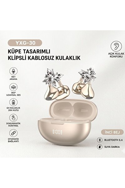 MRKAY YXG-30 Küpe Tasarımlı Kablosuz Bluetooth Kulaklık Bluetooth 5.4 HD Ses