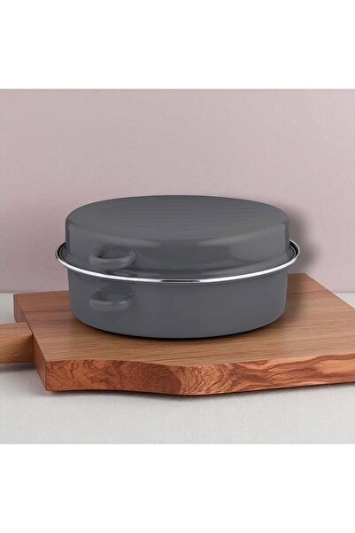 MELIA Γάστρα Εμαγιέ Οβάλ Grey ROASTY/G 6lt 38x27cm