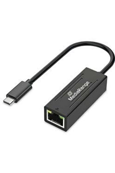 MediaRange Adaptor de rețea USB-C cu port RJ45, 20cm, sw