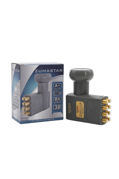 zumastar 8 li LNB Yüksek Kalite Yayın A+ 0.1 dB Ultra HD 8K 3D