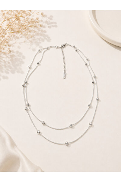 Archhazel Jewelery Steel Double Doric Necklace