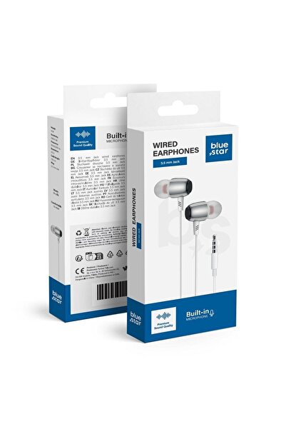 Bluestar BLUE STAR s≈Çuchawki przewodowe Jack 3,5 mm z mikrofonem M09 1,2 m b...
