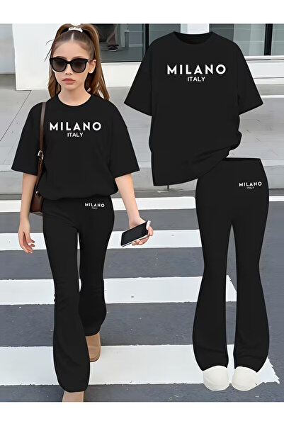 YUNAYT Set de pantaloni evazați și tricou spaniol pentru fete