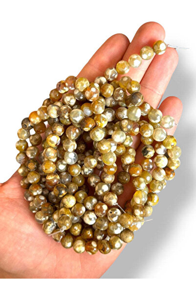 Bozhi Bead Set Agate Natural Stone 8mm - Natural Stone Beads Agate
