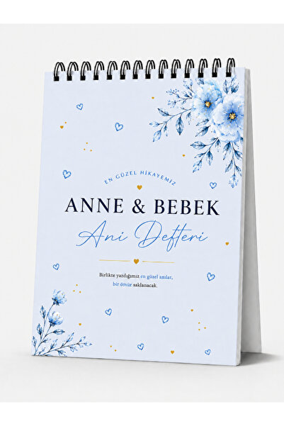 Pembe Yayınevi Anne Bebek Günlüğü - Baby Journal - Erkek Bebek Anı Defteri