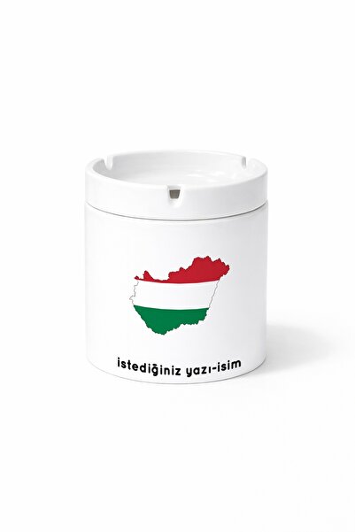 Kirbi Reklam هدية منفضة سجائر مطبوعة عليها علم مجر، علم هنغاريا، رسم خريطة ال...