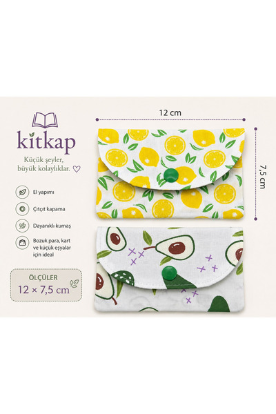 kitkap Fresh Serisi – Limon & Avokado Mini Cüzdan İkili set