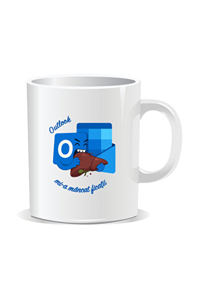 Mug Mania Cana personalizata cu mesaje pentru corporatisti, Outlook mi-a manc...