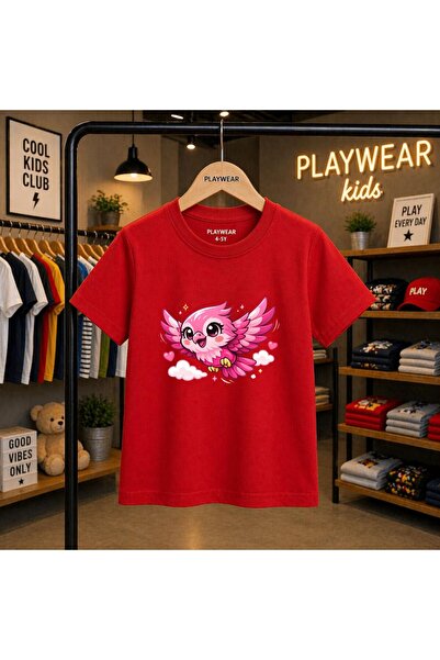 playwear Tricou unisex pentru copii 100% imprimat cu Mini Flying Bird, pentru...