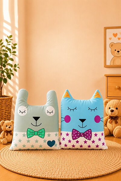Paris Home Set de 2 perne decorative pentru camera copiilor, umplute, drăguțe...