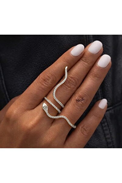 neslyaccessories Silver Snake Ring