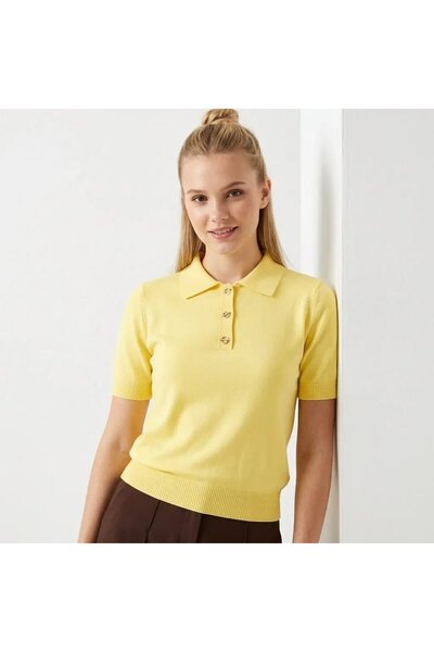 Park Karon Polo Neck Button Detailed Knitwear Sweater