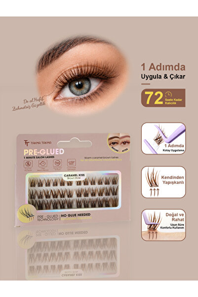 Takma Takma Takma Kirpik Kendinden Yapışkanlı Brown Style – Caramel Kiss - RG...