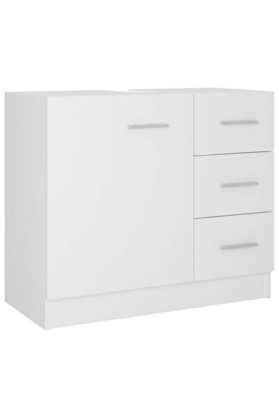 vidaxl Sink cover, white, 63 x 30 x 54 cm, chipboard