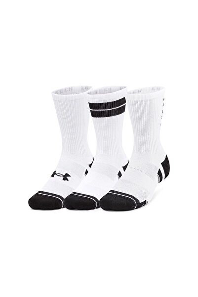 Under Armour Șosete sport unisex albe, pachet de 3