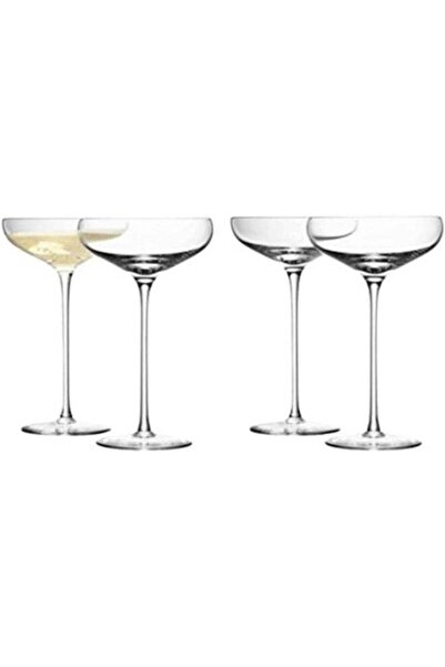 LSA International Wine Champagne Saucer 300 ml Clear | Set of 4 | Mouthblown ...