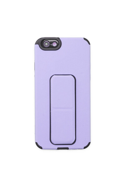 Generic Brand iPhone 6 Compatible Case with Mega Stand Silicone - Lilac