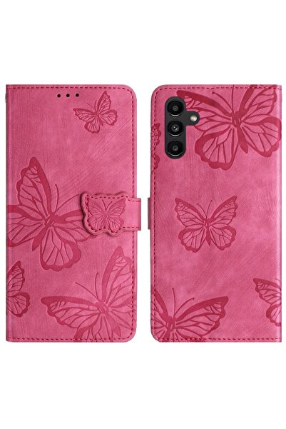 sscase Butterfly Imprinted Θήκη Πορτοφόλι Rose (Samsung Galaxy A56 5G)