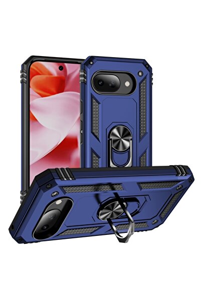 sscase Magnetic Ring Σκληρή Θήκη με Δαχτυλίδι Blue (Google Pixel 9a 5G)