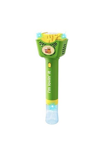 Globalport Retail Pistol cu bule, Verde, Model Fast Food, 30 cm, cu lumini LE...