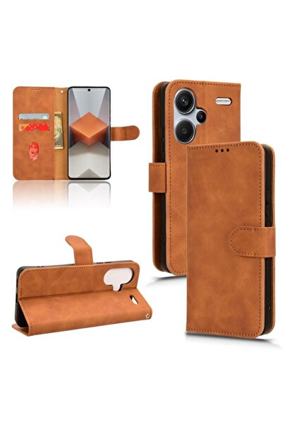 sscase Skin Feel Magnetic Θήκη Πορτοφόλι Brown (Xiaomi Redmi Note 13 Pro Plus...
