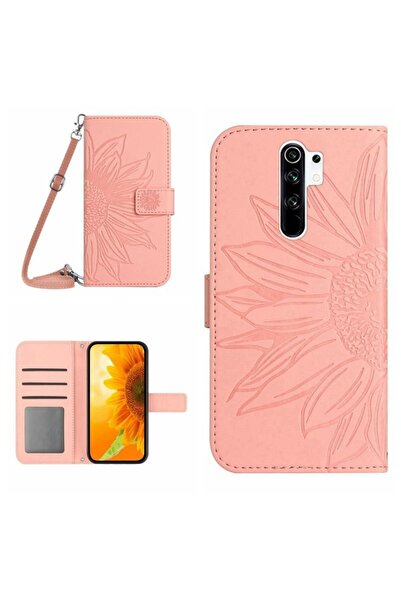 sscase Sun Flower Θήκη Πορτοφόλι με Λουράκι Pink (Xiaomi Redmi Note 8 Pro)