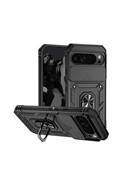 sscase Sliding Camera Σκληρή Θήκη με Δαχτυλίδι Black (Google Pixel 9 Pro XL 5G)