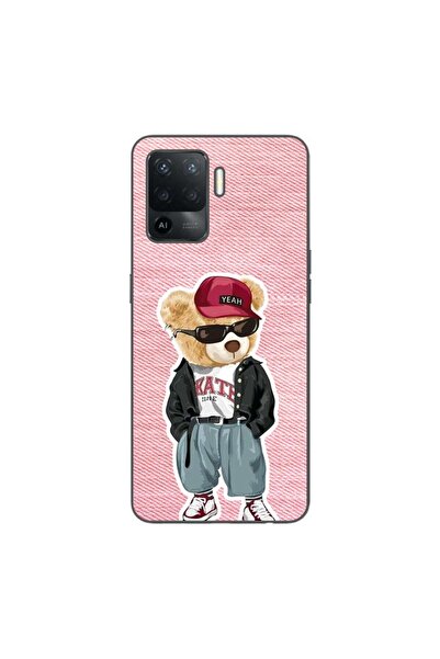 OEM Husa compatibila cu Oppo Reno5 Lite Silicon Gel Tpu Model Pink Jeans Bear