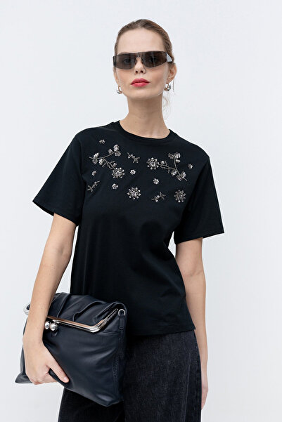 TIFFANY&TOMATO Çiçek Nakışlı Modal Tişört