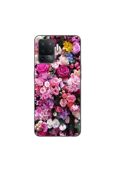 OEM Husa compatibila cu Oppo Reno5 Lite Silicon Gel Tpu Model Trandafiri Roz