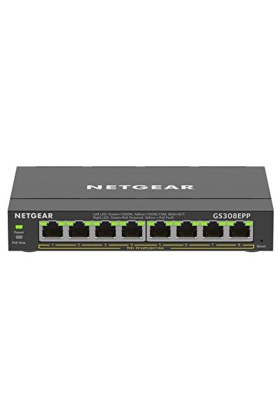 NETGEAR GS308EPP Switch, 8 Ports, PoE+