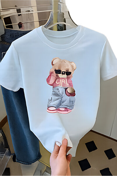 EFFRENATU Top de damă Summer cu imprimeu tricou – Gât rotund, mânecă scurtă, ...