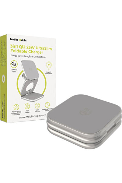 Mobile Origin Φορτιστής Magsafe 25W Ασημί (MO-USF-PW36-SLV)