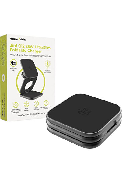 Mobile Origin Φορτιστής Magsafe 25W Μαύρο (MO-USF-PW36-BLK)