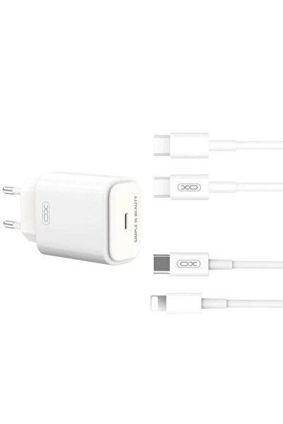 Xo Φορτιστής με Θύρα USB-C και Καλώδιο USB-C σε Lightning 20W Power Delivery ...