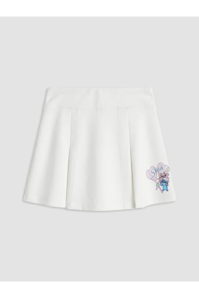 LC Waikiki Stitch Printed Girls' Skort
