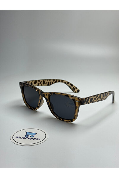 BluePepper Vega Leopard Sunglasses Wayfarer Black Glass Colored