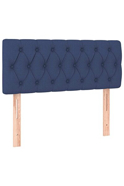 vidaxl Tăblie de pat, albastru, 100x7x78/88 cm, textil