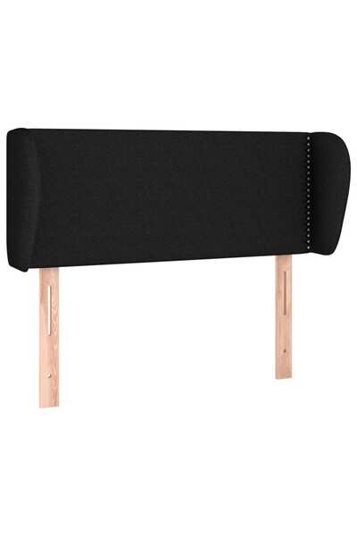 vidaxl Black headboard with wings 83x23x78/88 cm textile