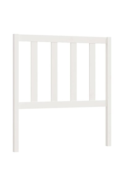 vidaxl Bedside table, white, 81x4x100 cm, solid pine wood
